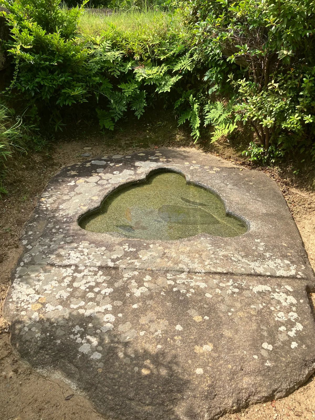 橘寺跡に残る塔心礎と伝わる石