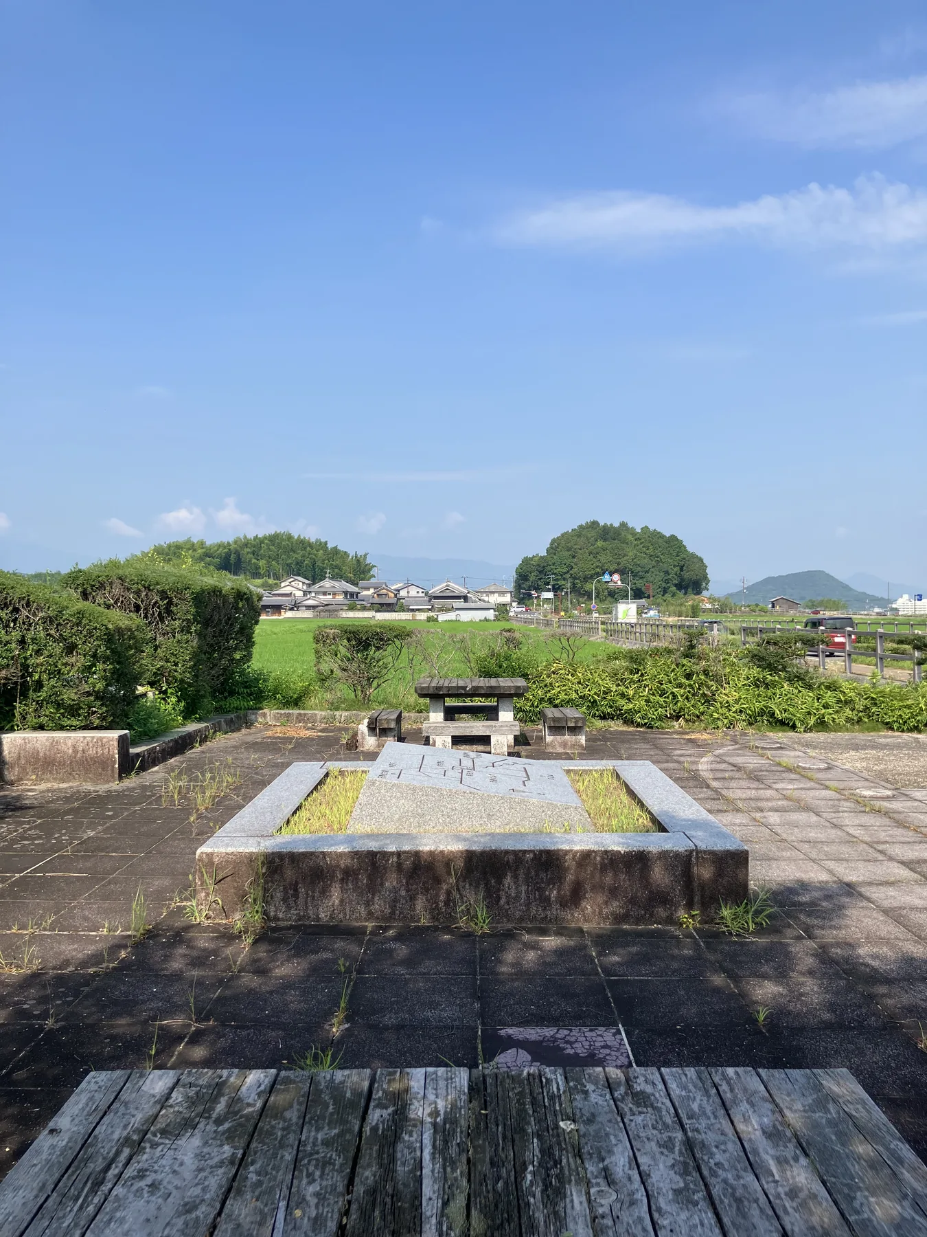 大官大寺跡の伽藍と周辺の位置関係を示す現地案内