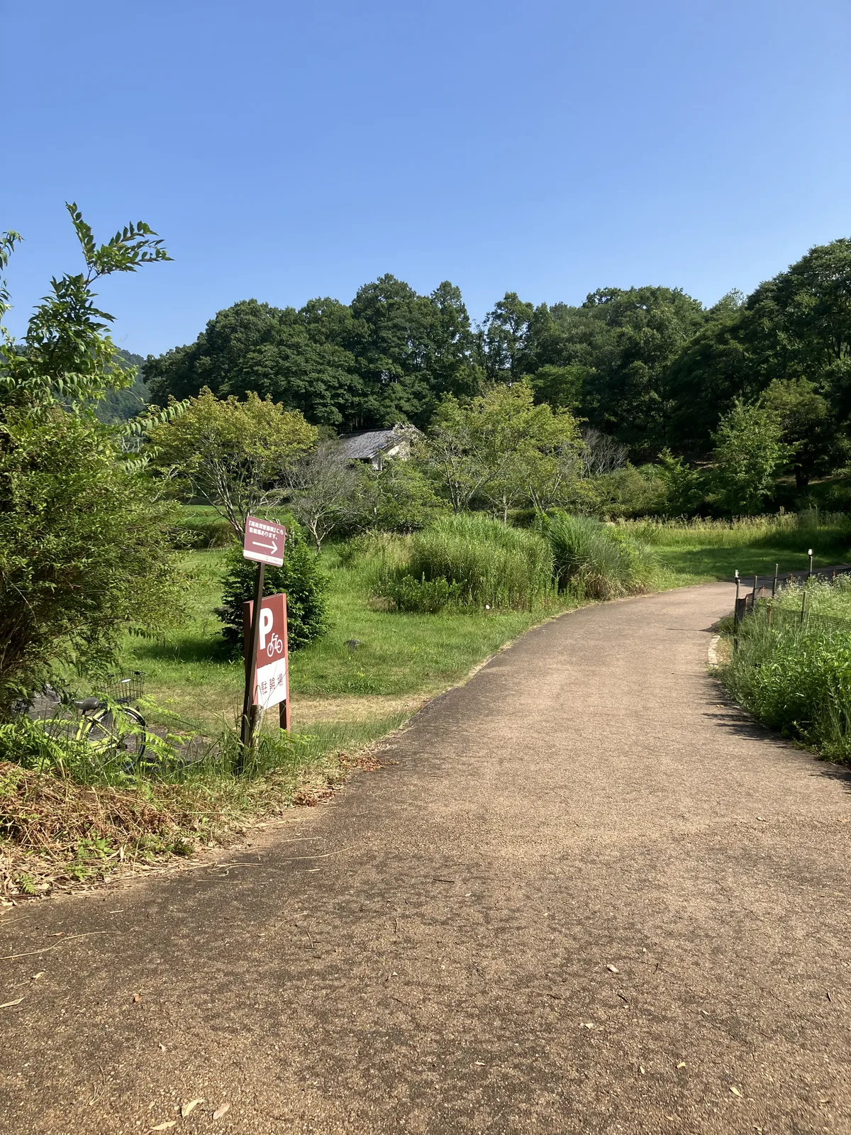 中尾山古墳周辺へ続く国営飛鳥歴史公園の園路