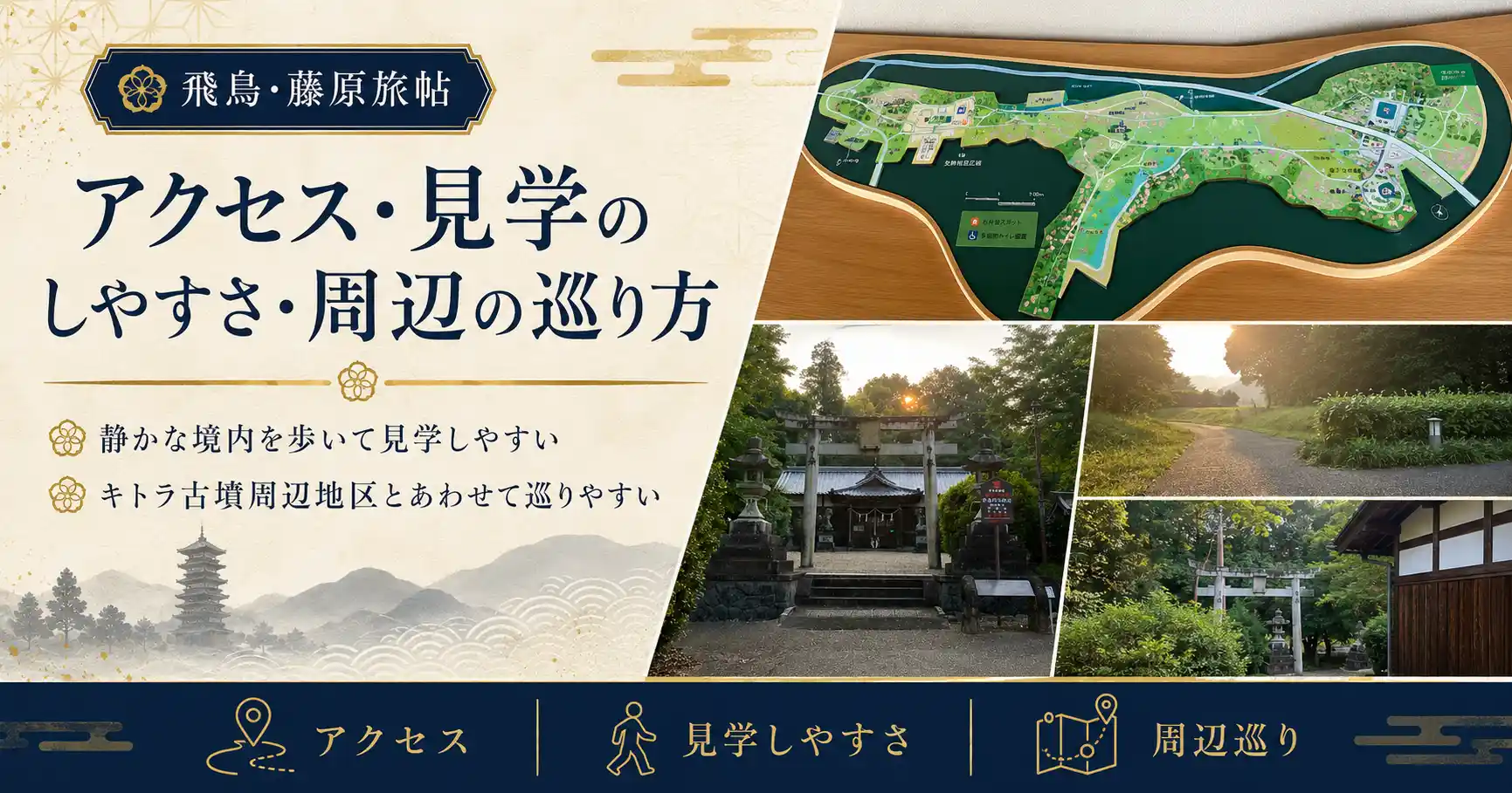 アクセス・見学のしやすさ・周辺の巡り方
