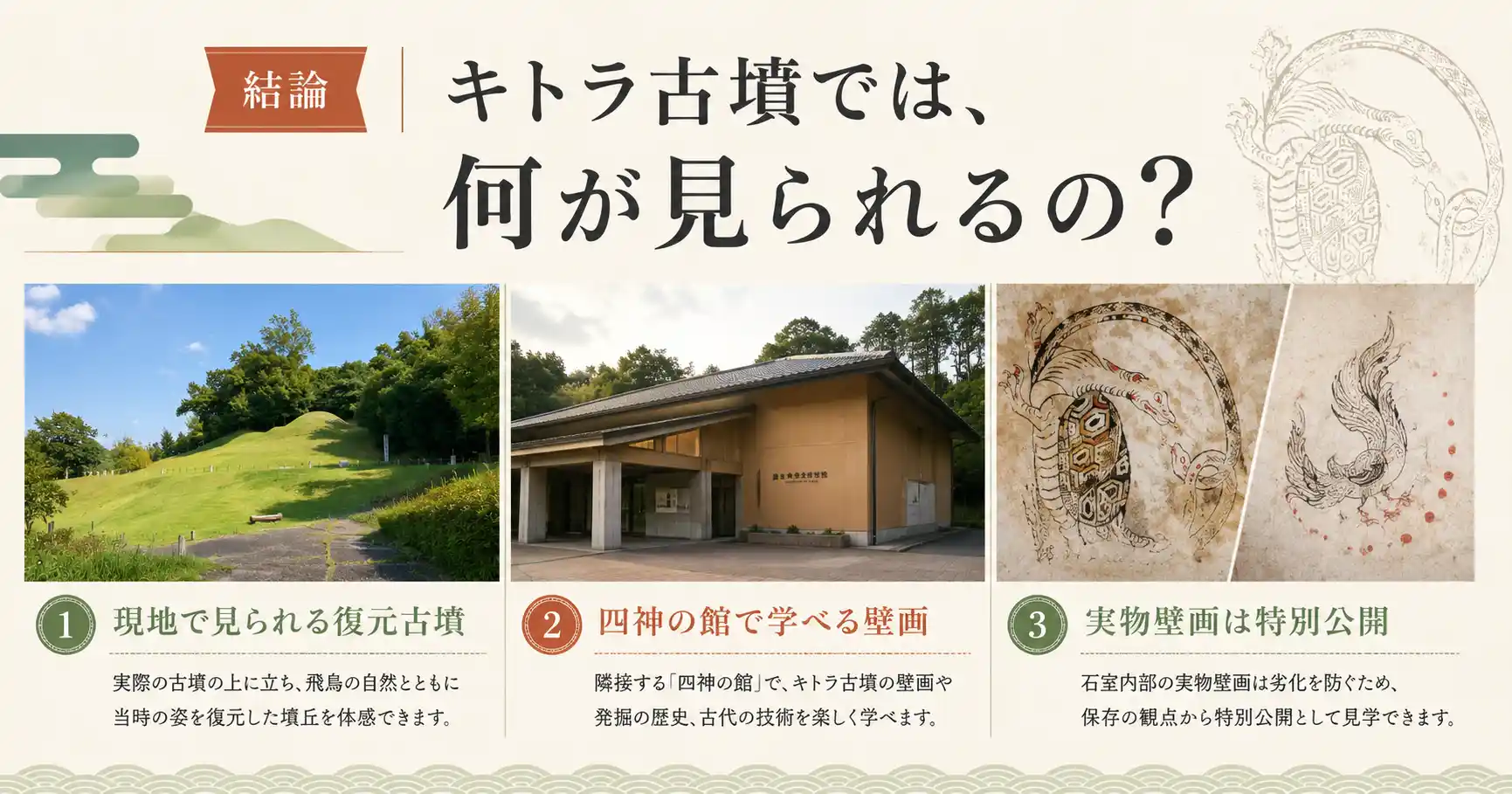 キトラ古墳で見られるものの概要