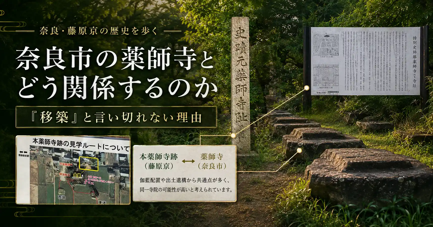 奈良市の薬師寺との関係と移築と言い切れない理由