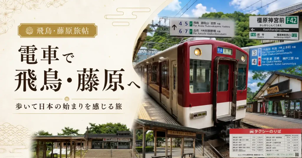 電車で飛鳥・藤原へという記事タイトルのアイキャッチ画像