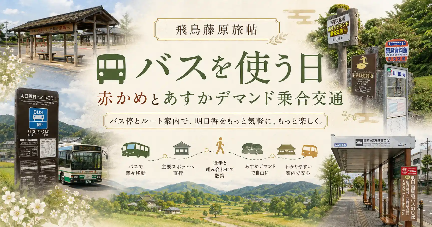赤かめとあすかデマンド乗合交通を使う日のタイトル画像